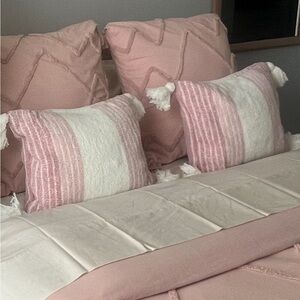 UGG pink and white decorative pillows (2 available)